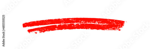 Gemalter Streifen in rot zum Unterstreichen