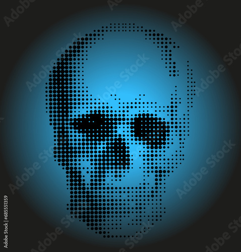 A human skull. Vector illustration.