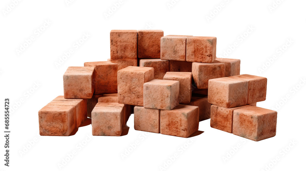 Obraz premium Bricks isolated on transparent or white background