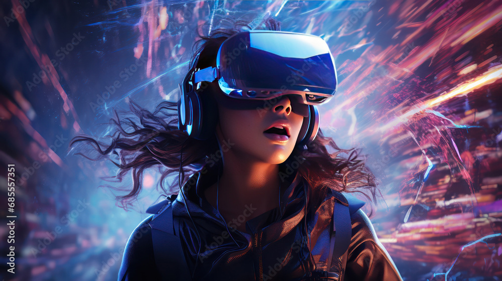Virtual Reality VR 3D Technology [300DPI]