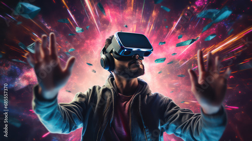 Virtual Reality VR 3D Technology [300DPI]