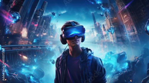 Virtual Reality VR 3D Technology [300DPI]