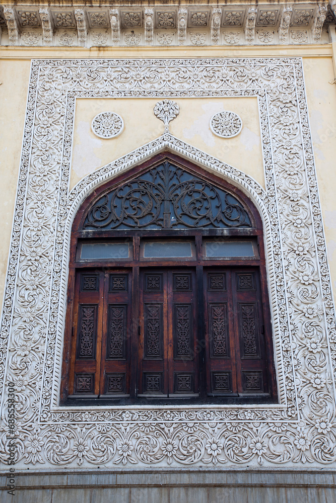 Window, Durbar Hall, Khilwat Mubarak, Chowmahalla Palace, Chowmahallat Palace, Nizam Palace, Hyderabad, Andhra Pradesh, Telangana, India