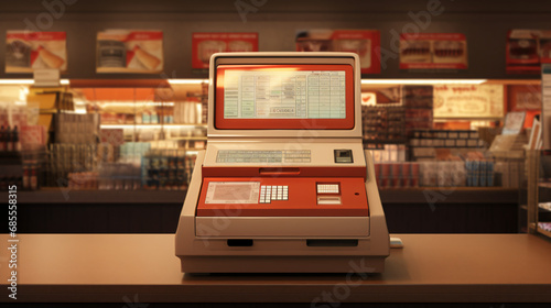 Empty screen cashier machine