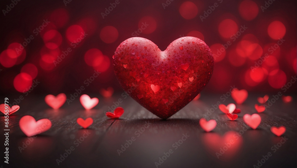 Red heart bokeh background valentine day Red heart bokeh background valentine day