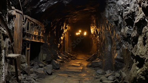 Entrance to high peak mine tunnels photo