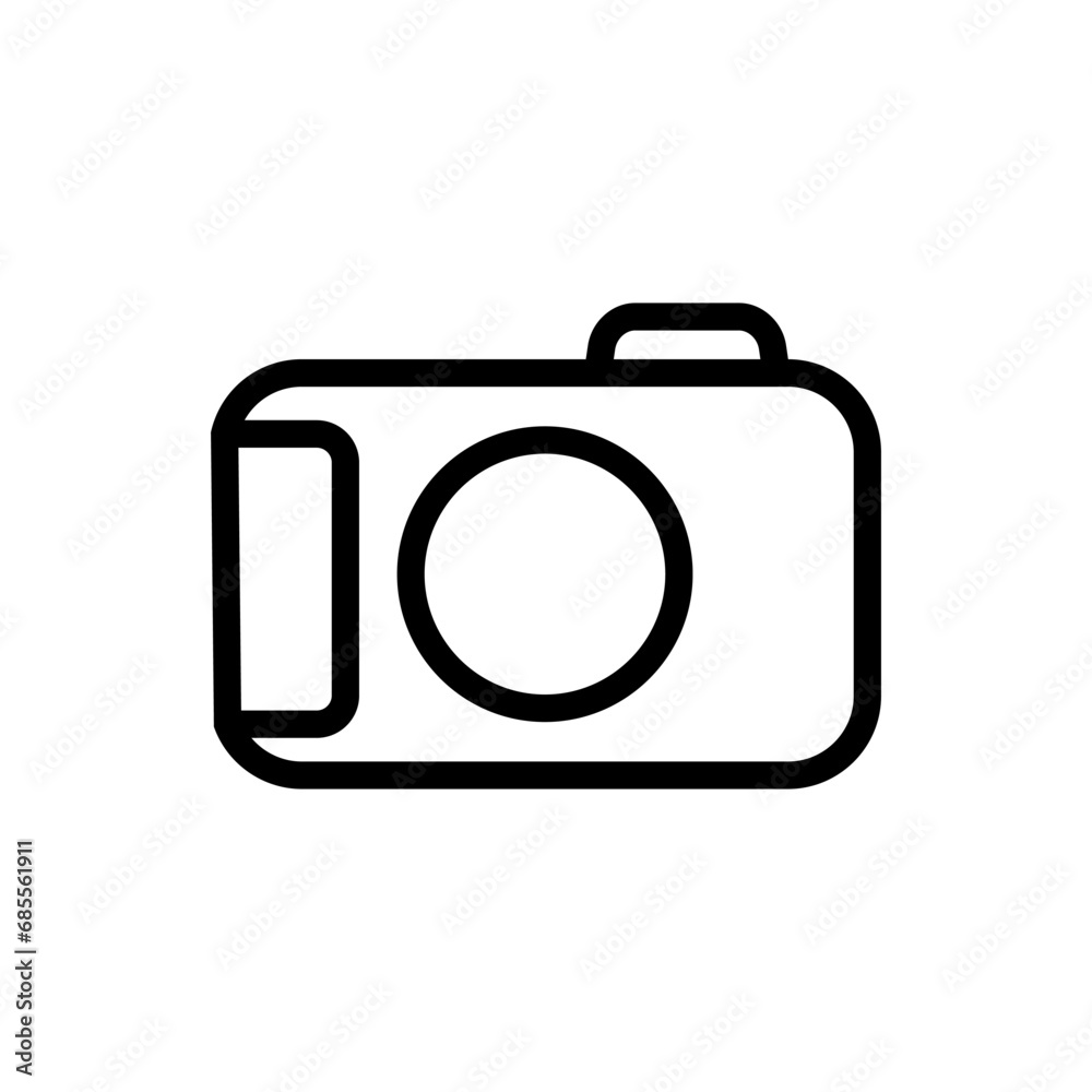 Camera icon vector. Photo illustration sign. Photo studio symbol or logo.