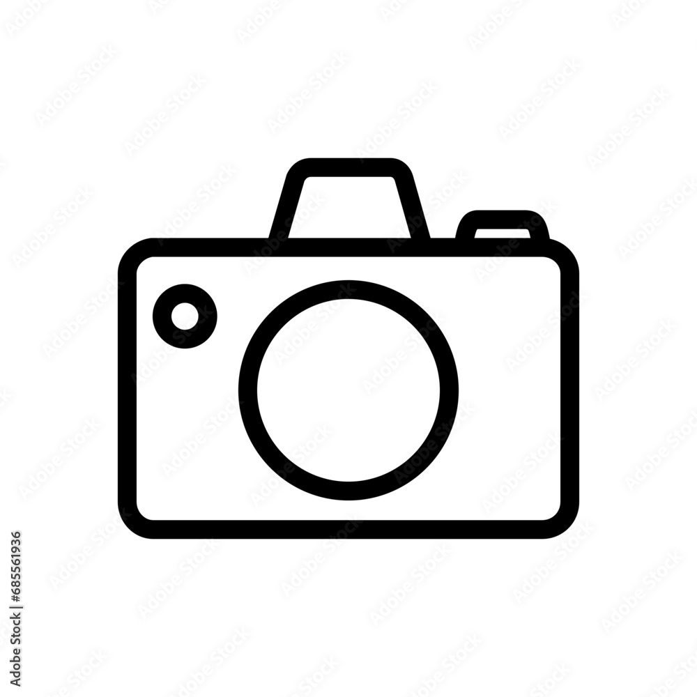 Camera icon vector. Photo illustration sign. Photo studio symbol or logo. Camera icon vector. Photo illustration sign. Photo studio symbol or logo.
