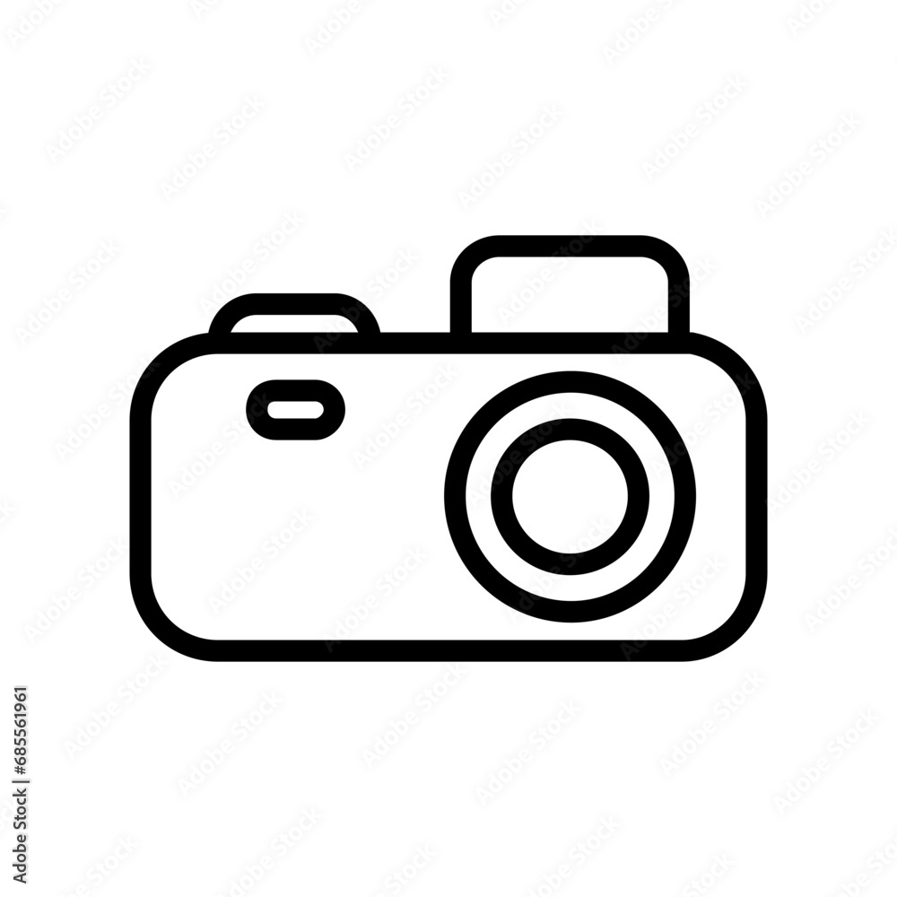 Camera icon vector. Photo illustration sign. Photo studio symbol or logo. Camera icon vector. Photo illustration sign. Photo studio symbol or logo.