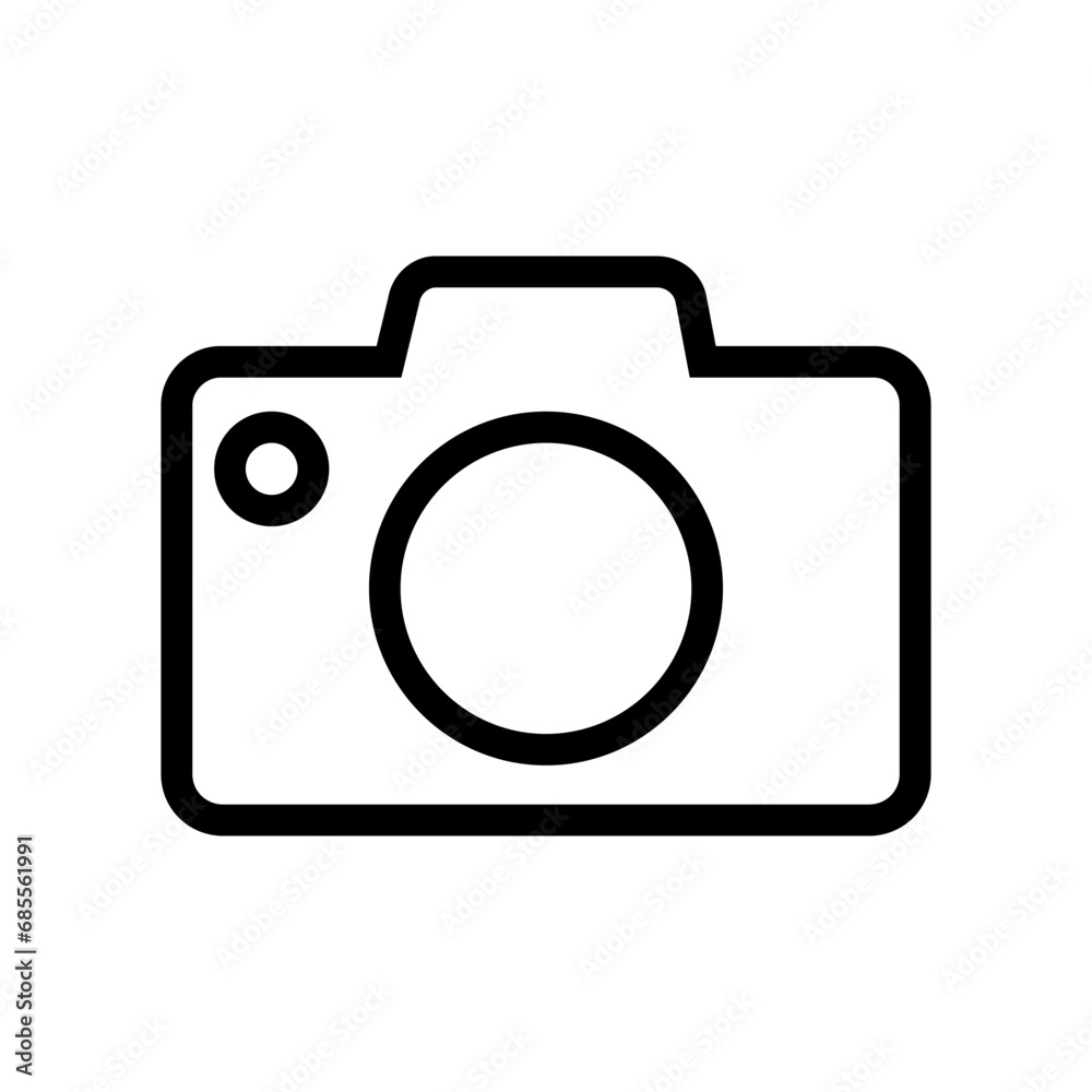 Camera icon vector. Photo illustration sign. Photo studio symbol or logo. Camera icon vector. Photo illustration sign. Photo studio symbol or logo.