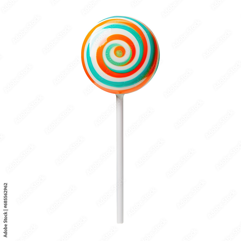colorful swirl lollipop on transparent background Generative AI colorful swirl lollipop on transparent background Generative AI