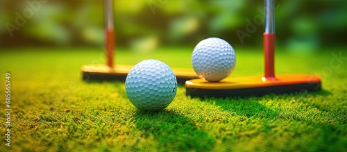 Two mini putters and three ...