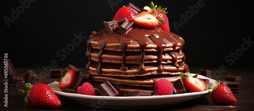 Top view of stack of chocol...