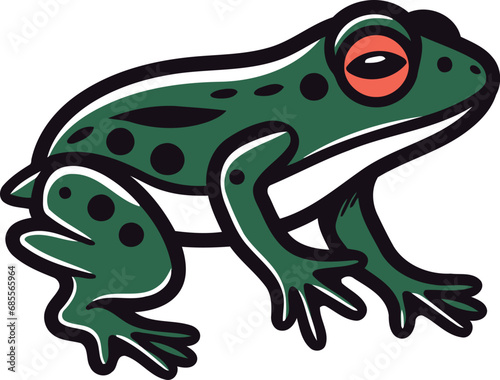 Frog vector illustration isolated on a white background
