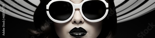 Fashion-forward look with bold, oversized sunglasses