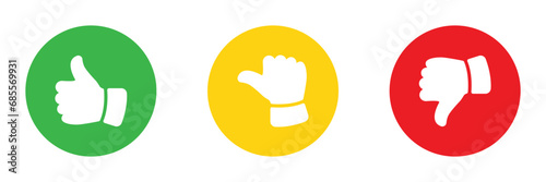 feedback thumbs icon set
