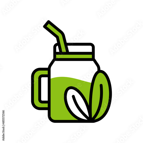 Smoothie Icon Vector Design, Cartoon Style