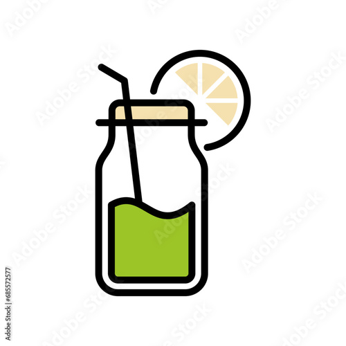 Smoothie Icon Vector Design, Cartoon Style