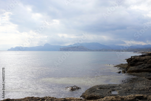 Seascape in Kapsel Bay. Sudak, Crimea