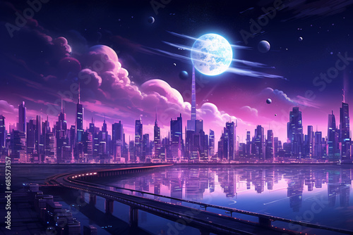 Cyberpunk Night City. A Glimpse into the Future