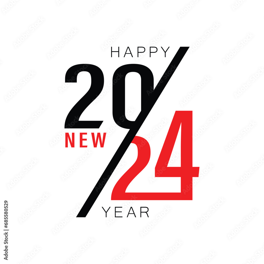 Happy New Year 2024. Original inscription 