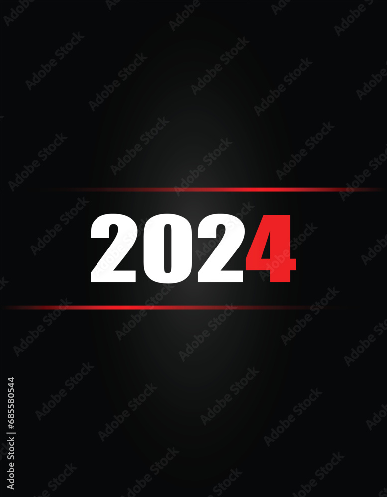 Trend 2024 logo design for Happy New Year poster. Brochure design template, postcard, banner. Flat. Vector Trend 2024 logo design for Happy New Year poster. Brochure design template, postcard, banner. Flat. Vector