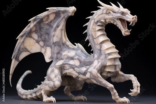 sculpture of full body Dragon