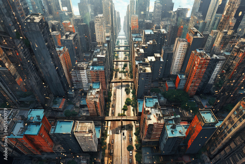 urban city top view © arhendrix