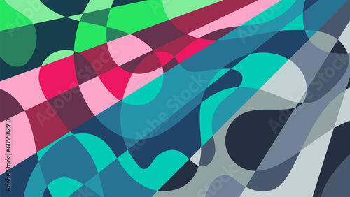 colorful abstract lines background with 4 basic colors