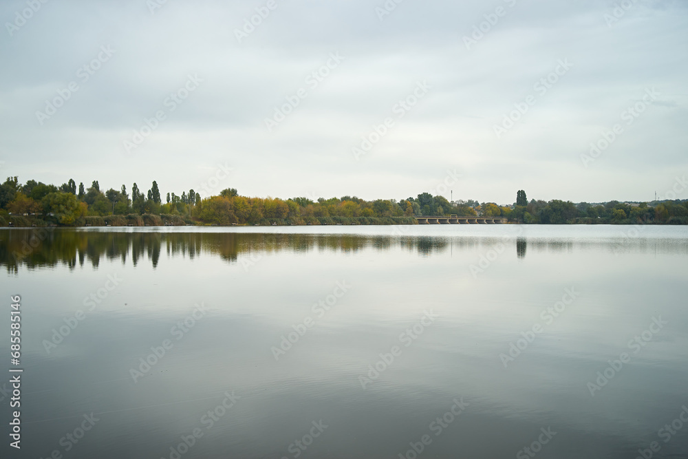Landscape of river and cloudy sky Landscape of river and cloudy sky