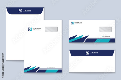 Modern company business envelope template