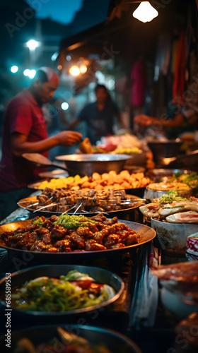 Exotic Street Food Delights: Exploring Vibrant Markets | Generative AI	