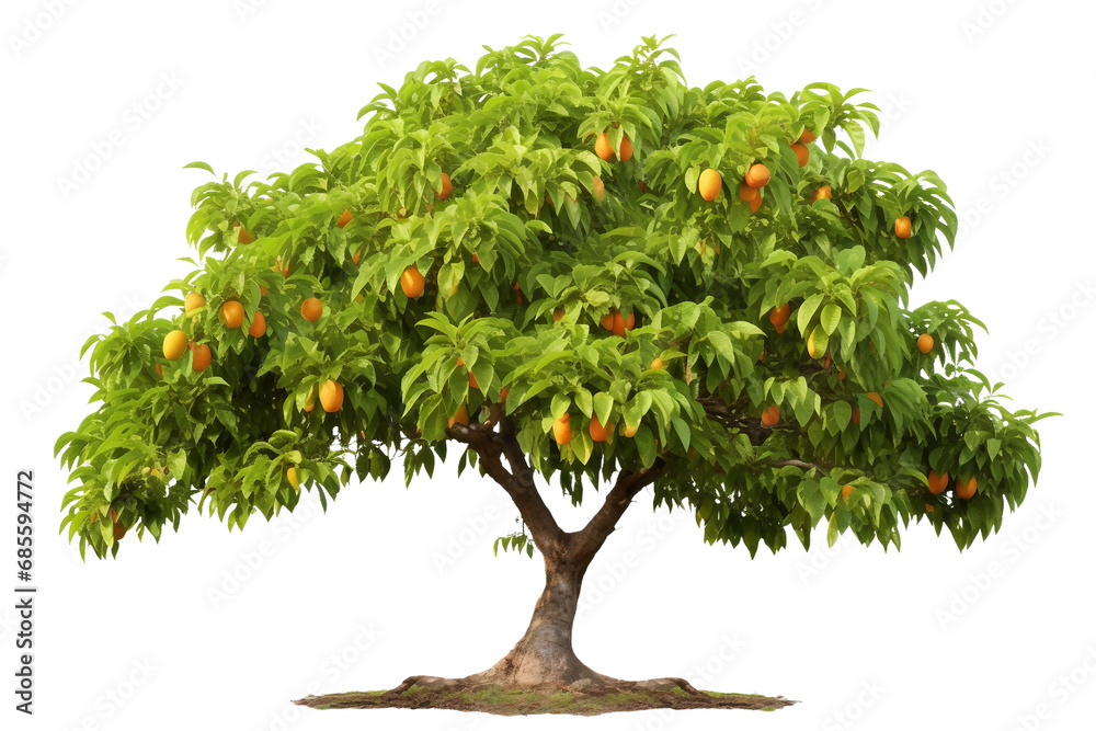 Mango Tree Majesty Isolated on transparent background