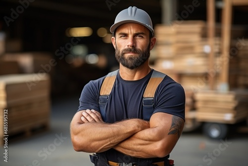 Worker in a work environment. warehouse worker