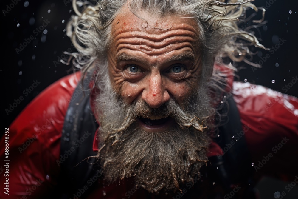 Old runner resilience in the face of rainy race challenge, runner image Old runner resilience in the face of rainy race challenge, runner image