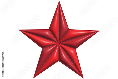 red star isolated on white