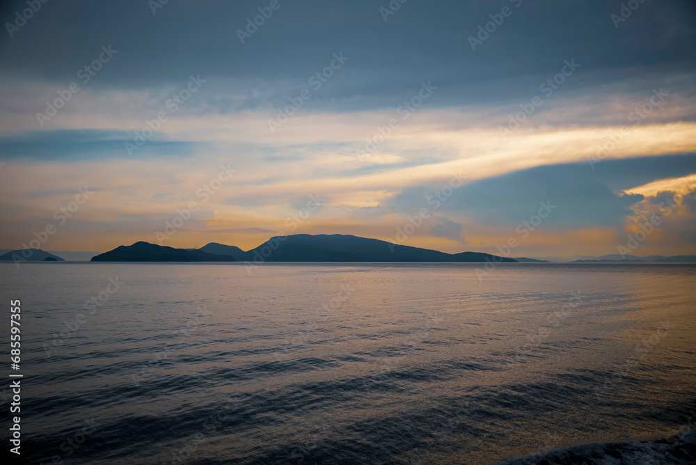 瀬戸内海の夕日