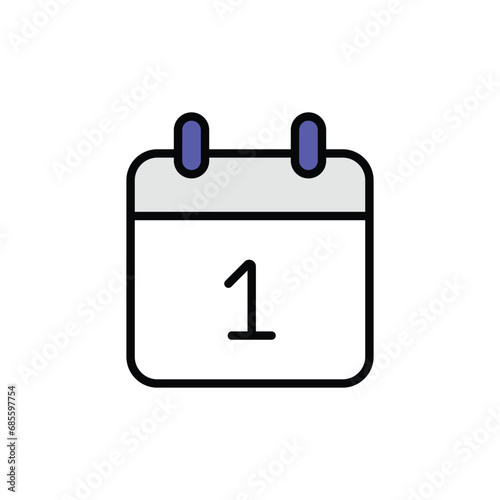 Calendar icon design with white background stock illustration © Graphics