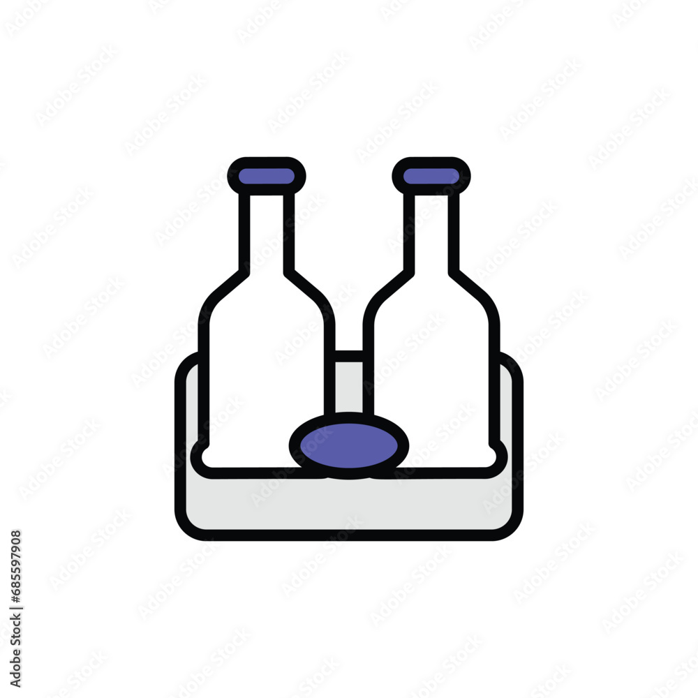 Bottles icon design with white background stock illustration Bottles icon design with white background stock illustration
