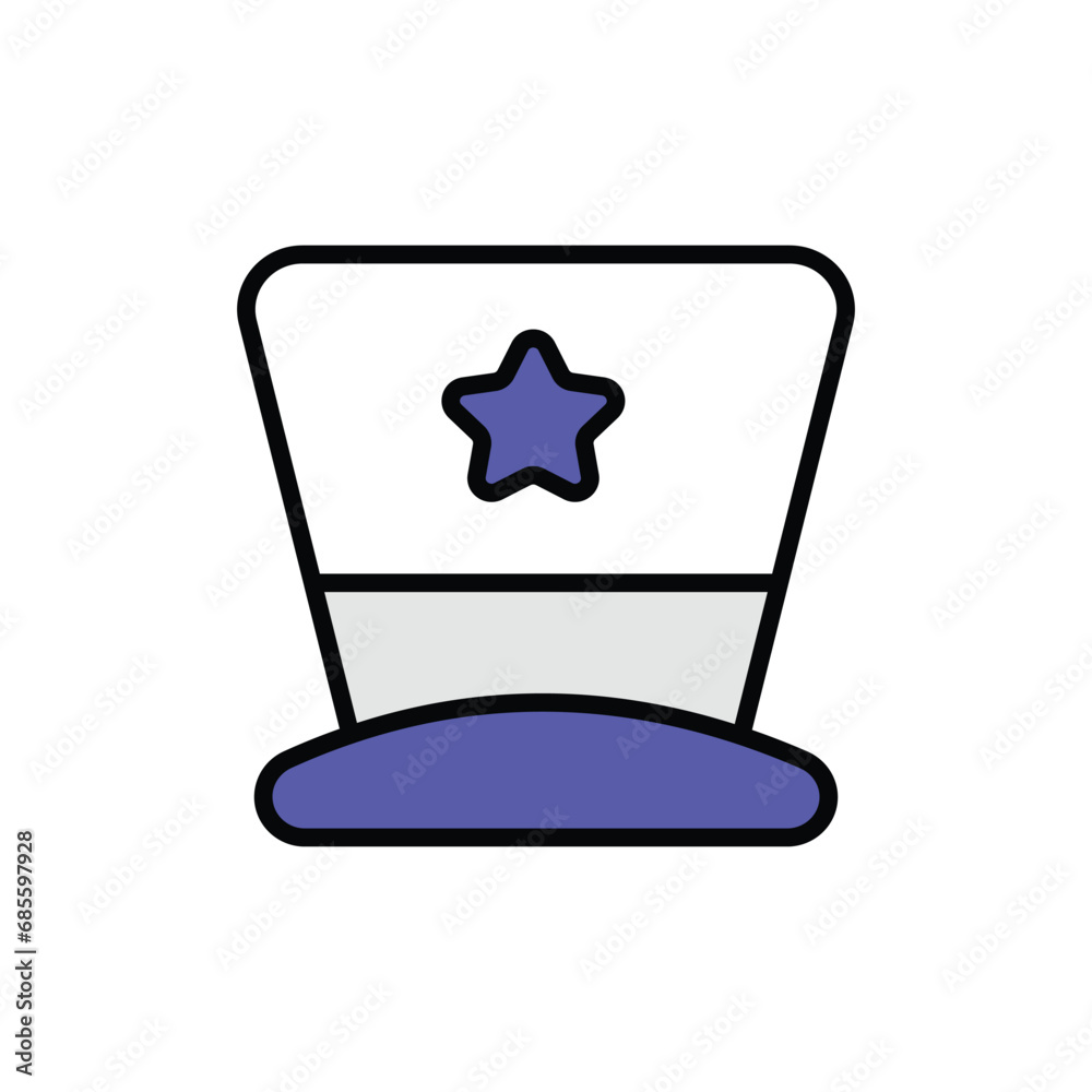 Hat icon design with white background stock illustration Hat icon design with white background stock illustration