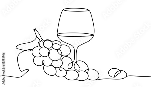 Wine. Grape. One line