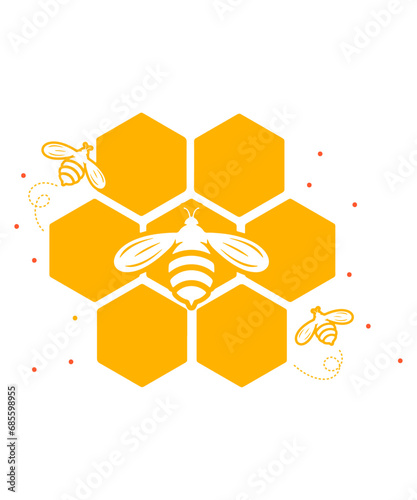 Bee and Beekeeper Vector for Beekeeping