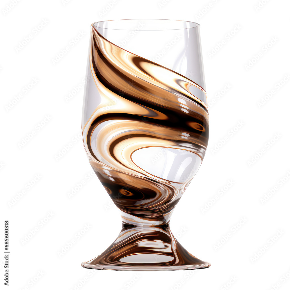 Brown fantasy glass of wine isolated on transparent background,transparency  