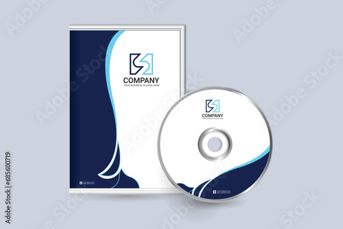 Modern company business DVD Cover and Label template
