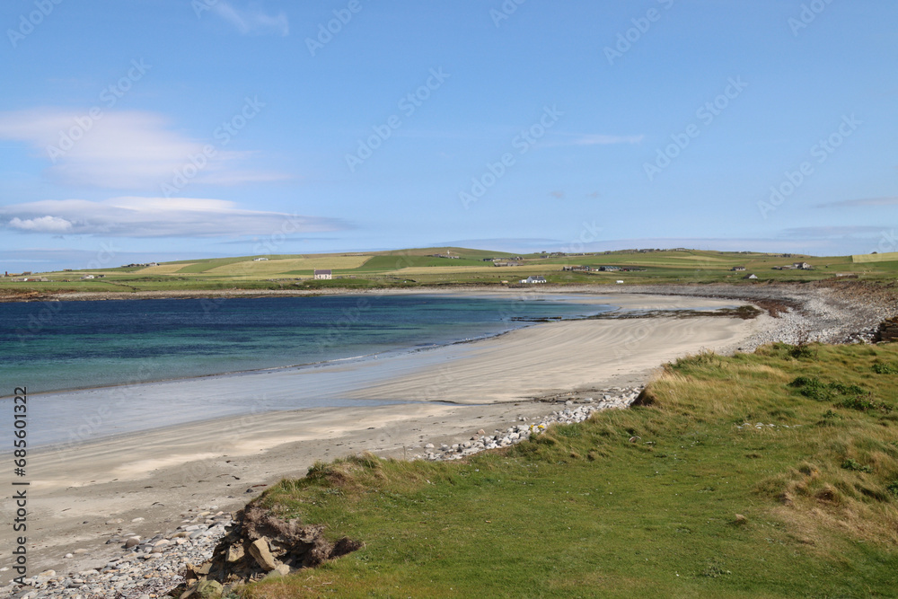 naturalistic landscape of Orkney Islands Scotland-