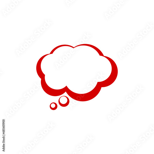 Thought cloud icon isolated on transparent background
