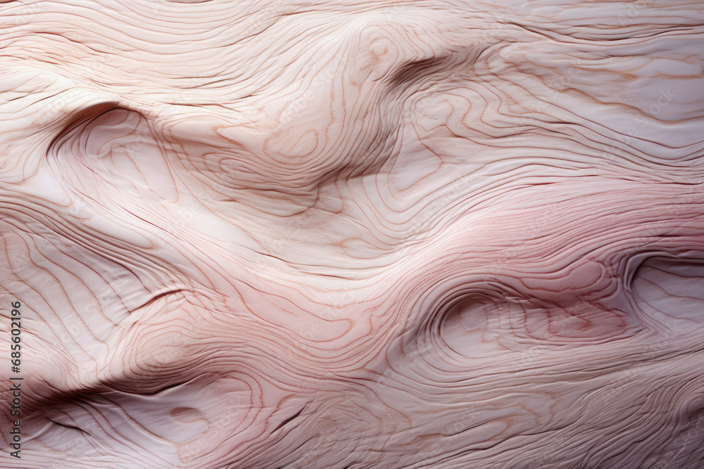 Pale Petal Palette: White Oak Infused with Delicate Light Pink - Generative AI