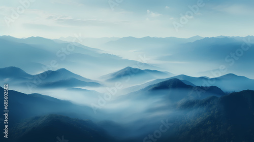 Top view of blue mountains abstract background, abstract art background © liang