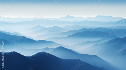 Top view of blue mountains abstract background, abstract art background