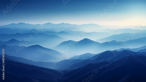 Top view of blue mountains abstract background, abstract art background © liang
